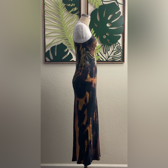 ASOS DESIGN halterneck maxi slip dress in animal
placement print NWT - Picture 6 of 10